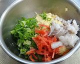 ふわふわ✿高野豆腐とイカの落とし揚げ作り方4写真