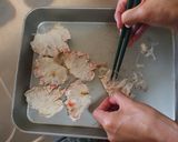 通販の冷凍かにの肩肉でカニ雑炊作り方4写真