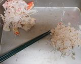 通販の冷凍かにの肩肉でカニ雑炊作り方5写真