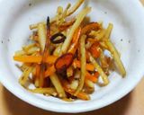 カット野菜で簡単★きんぴらゴボウ&人参♬作り方4写真
