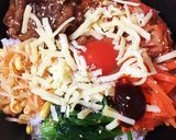 スキレットで石焼チーズビビンバ作り方3写真