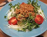 甘辛肉と納豆のパスタ作り方8写真