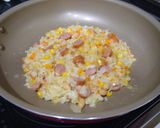 ごはん焼き☆（フライパン用）ウィンナー作り方3写真