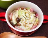 レンジで！しめじとBCTのスープグラタン作り方4写真