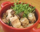 肉巻きこんにゃくと豆苗のレモンめんつゆ鍋作り方10写真
