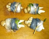 しめじのロール秋刀魚♡生姜ぽん酢作り方3写真