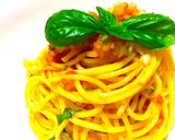 トマトの水煮と玉ねぎの冷製バジルパスタ作り方6写真