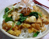 フルぷる豆腐と揚げ玉のこってり卵とじ丼作り方10写真