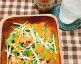 から揚げと水菜のおろしドレサラダ作り方4写真