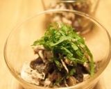 レンジで簡単　焼きなすのにんにく胡麻ダレ作り方6写真