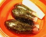レンジで簡単　焼きなすのにんにく胡麻ダレ作り方3写真