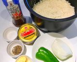 イタリアンドレッシングで炊飯器カニピラフ作り方1写真