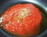 桜エビとほうれん草のトマトソース温玉乗せ作り方3写真