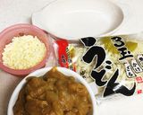 カレーリメイク☆カレーうどんグラタン風作り方1写真