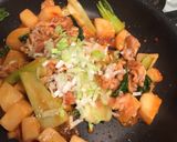 豚肉と長芋と青菜のチリソース煮作り方8写真