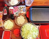 明太子餅チーズのもんじゃ焼きパーティー♡作り方1写真