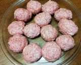 豆腐入りミートボールのトマトチーズ煮込み作り方1写真