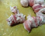 豚バラ肉の薄切りＤＥ味噌角煮作り方1写真