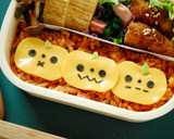 ハロウィンキャラ弁☆簡単おばけかぼちゃ作り方4写真