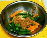 いんげん豆と人参の胡麻和え作り方3写真