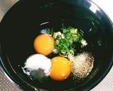 しっとり甘いネギ入り卵焼き～お弁当に♪作り方1写真