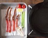 通販の冷凍カニのむき身でバター焼き作り方1写真