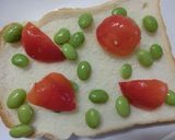 トマトと枝豆の海苔ごま塩和トースト作り方3写真
