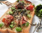トマトと枝豆の海苔ごま塩和トースト作り方5写真