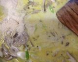 挽肉と白ネギのカレー風味クリームパスタ作り方3写真