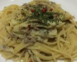 挽肉と白ネギのカレー風味クリームパスタ作り方5写真