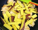 鶏肉とさつまいもの甘辛炒め作り方7写真