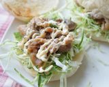 常備菜で5分＊お肉のまんぷくサンド作り方3写真
