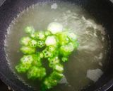 かわいいキレイ色なオクラのスープ作り方1写真