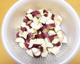 お弁当に♪揚げない薩摩芋でコロコロ大学芋作り方1写真