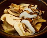 丹波の松茸と飛騨牛のコラボ すき焼き風作り方3写真