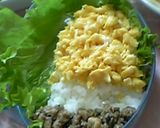 そぼろ＆ピックでスポンジボブ（キャラ弁）作り方2写真