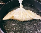 【湯煎】ポリ袋で・HMウィンナー蒸しパン作り方4写真