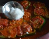 ストウブでピーマンの肉詰めトマト煮込み作り方4写真