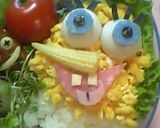 そぼろ＆ピックでスポンジボブ（キャラ弁）作り方11写真