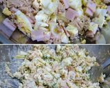 お揚げのタルタルツナハムチーズ焼き作り方4写真