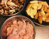 秋★キノコと鶏胸肉じゃがいものバター醤油作り方1写真