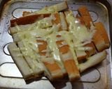 チーズましましパン耳ピザ作り方5写真
