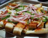 チーズましましパン耳ピザ作り方6写真