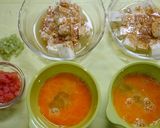 レンジで1分40秒！ほんだし豆腐丼たらこ作り方1写真