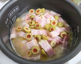 炊飯器で作るオリーブとベーコンのピラフ作り方4写真