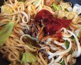ソース？！ケチャップ！？な焼きうどん作り方6写真