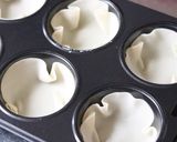 マフィン型と餃子の皮で　ミニキッシュ作り方5写真