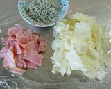 簡単 ベーコンとキャベツとしらすのパスタ作り方1写真