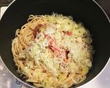 簡単美味しい！塩辛と独身余り物パスタ！作り方8写真