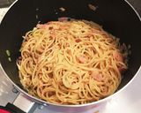 簡単美味しい！塩辛と独身余り物パスタ！作り方9写真